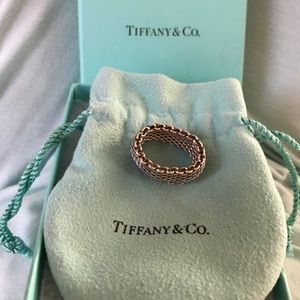 Authentic Tiffany mesh ring size 7